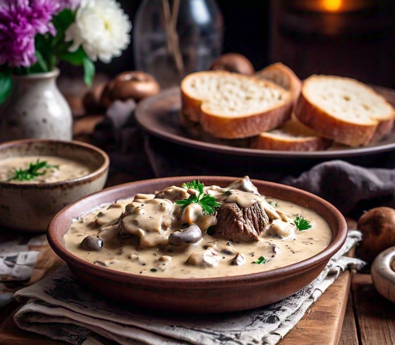 Beef or Chicken Stroganoff
